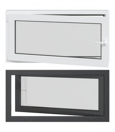 vidaXL Basement Window RISOR 120 x 60 cm PVC and Glass Anthracite