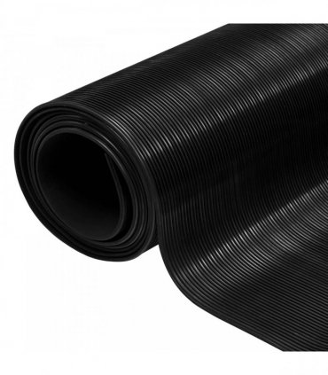 vidaXL Floor Mat Black 1 x 2 m Rubber