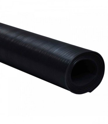 vidaXL Floor Mat Black 1 x 2 m Rubber