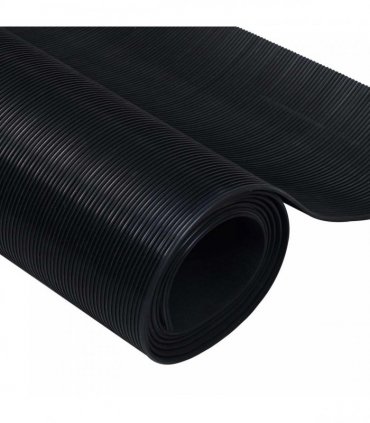 vidaXL Floor Mat Black 1 x 2 m Rubber