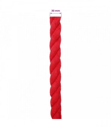 vidaXL Rope Red 3 x 3 x 2500 cm Cotton