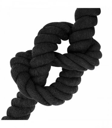 vidaXL Rope Black 6 x 6 x 1000 cm Cotton
