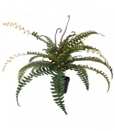 vidaXL Artificial Fern Tree Green 58 x 13 x 60 cm Fabric and PE