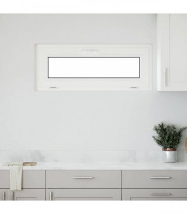 vidaXL Basement Window RISOR 100 x 40 cm PVC and Glass White
