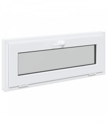 vidaXL Basement Window RISOR 100 x 40 cm PVC and Glass White