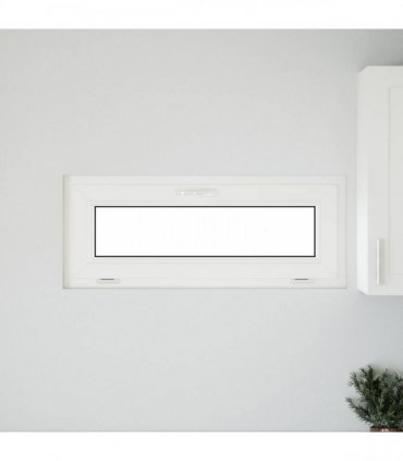 vidaXL Basement Window RISOR 100 x 40 cm PVC and Glass White