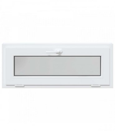 vidaXL Basement Window RISOR 100 x 40 cm PVC and Glass White