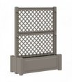 vidaXL Big Planter with Trellis Grey 99.5 x 43 x 133.5 PP