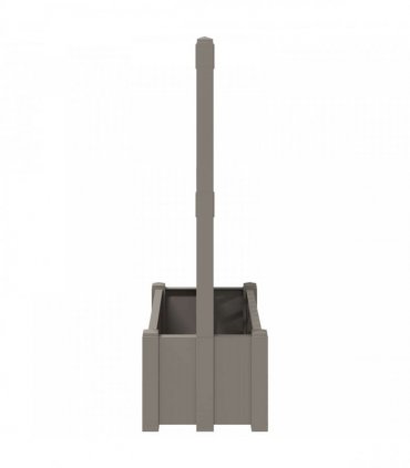 vidaXL Big Planter with Trellis Grey 99.5 x 43 x 133.5 PP