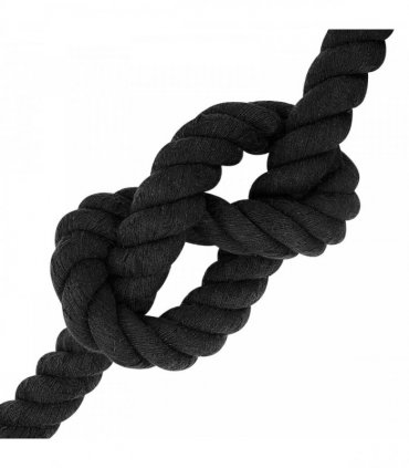 vidaXL Rope Black 4 x 4 x 1000 cm Cotton