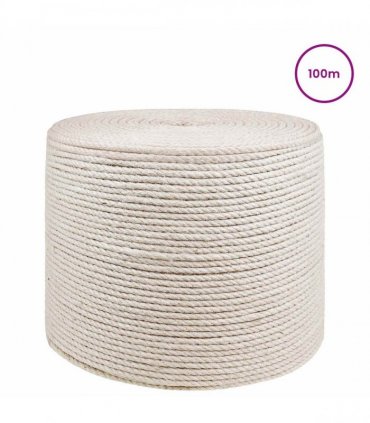 vidaXL Jute Twine 4 White 100% Tossa jute