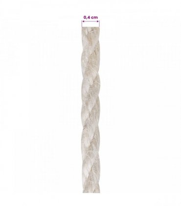 vidaXL Jute Twine 4 White 100% Tossa jute