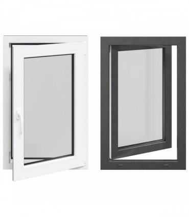 vidaXL Basement Window RISOR 60 x 100 cm PVC and Glass Anthracite
