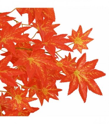 vidaXL Artificial Maple Tree Red 80 x 16 x 120 cm Fabric and Wood