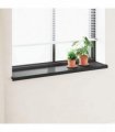 vidaXL Window Sill Black with wood grain 120 x 35 x 4.5 cm PVC
