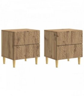 vidaXL Bedside Table 2 pcs Artisan Oak 43 x 34.5 x 48 cm