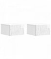 vidaXL Wall-Mounted Side Table 2 pcs High Gloss White