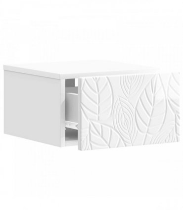 vidaXL Wall-Mounted Side Table 2 pcs High Gloss White