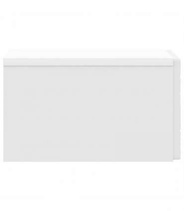 vidaXL Wall-Mounted Side Table 2 pcs High Gloss White