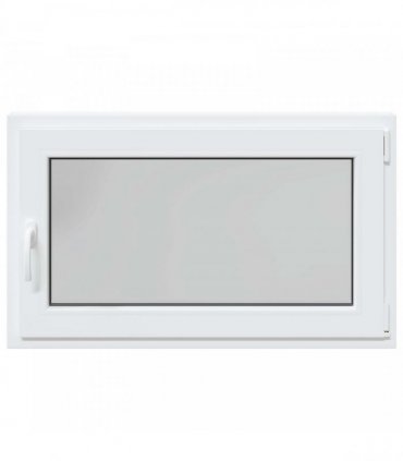 vidaXL Basement Window RISOR 100 x 50 cm PVC and Glass White