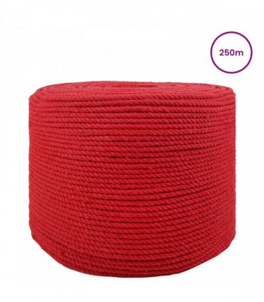 vidaXL Rope Red 0.8 x 0.8 x 25000 cm Cotton