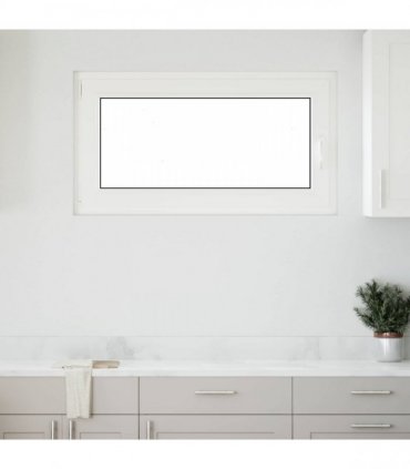 vidaXL Basement Window RISOR 110 x 70 cm PVC and Glass White