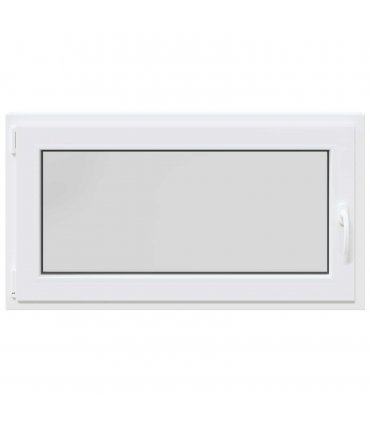 vidaXL Basement Window RISOR 110 x 70 cm PVC and Glass White