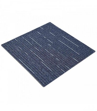 vidaXL Carpet Tile Striped Blue 50 x 50 cm 20 pcs PP and Bitumen