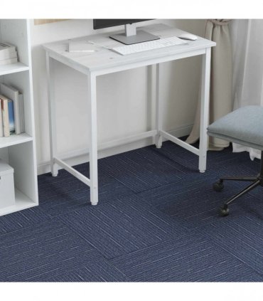 vidaXL Carpet Tile Striped Blue 50 x 50 cm 20 pcs PP and Bitumen