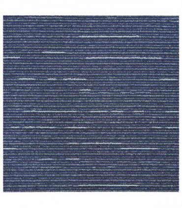 vidaXL Carpet Tile Striped Blue 50 x 50 cm 20 pcs PP and Bitumen