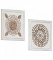 vidaXL Art Decor 2 pcs Brown and White 40 x 40 x 1.5 cm