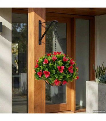 vidaXL Artificial Flowers Rosy 33 x 33 x 44 cm PE and Steel