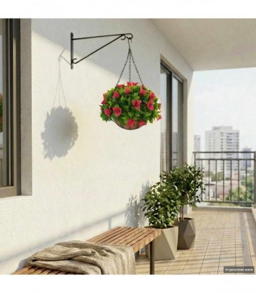 vidaXL Artificial Flowers Rosy 33 x 33 x 44 cm PE and Steel