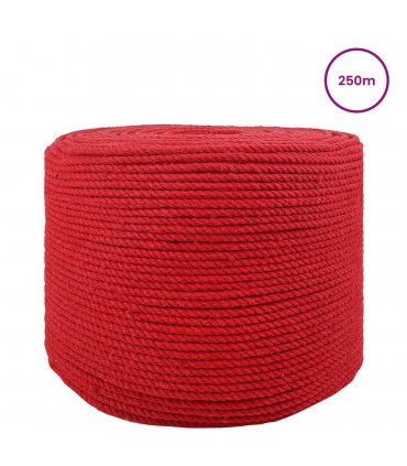vidaXL Rope Red 0.4 x 0.4 x 25000 cm Cotton