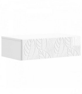vidaXL Wall-Mounted Side Table High Gloss White 87.5 x 34.5 x 17 cm