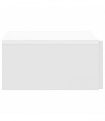 vidaXL Wall-Mounted Side Table High Gloss White 87.5 x 34.5 x 17 cm