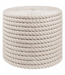 vidaXL Jute Rope 12 White 100% Tossa jute