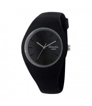 Ravel Unisex Large Comfort Fit Black Silicone Watch R1804.31