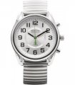 Acctim Mens 'Minmere' 41mm radio controlled Talking Watch with Silver Dial