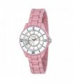 Henley Ladies Enamelled Round Case Silver sunray dial Pink Bracelet Watch H07241.5