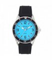 Ravel Mens Sports Blue Dial Black Silicone Strap Watch