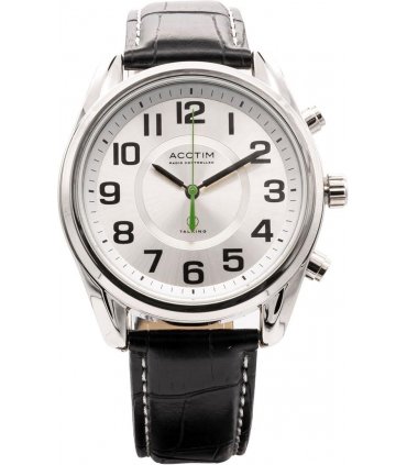 Acctim Mens Minmere' 41mm radio controlled Talking Watch with Silver Dial