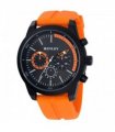 Henley Mens classy sporty Multi eye dials Large Silicone Watch Orange H02227.8