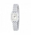 Henley Ladies Rectangular Petite Case sunray dial White Bracelet Watch H07240.4