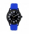 Ravel Mens Sports Black Dial Blue Silicone Strap Watch