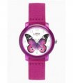 Limit Ladies Fashion Butterfly White Dial with Pink Nylon Strap Watch 6375