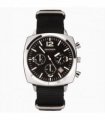Sekonda Mens Airborne Chronograph Silver Case & Black Canvas Strap with Black Dial Watch 1989