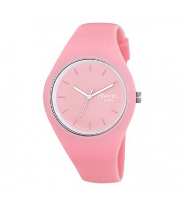 Ravel Unisex Large Comfort Fit Pink Silicone Watch R1804.05