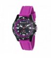 Henley Ladies Round Matt black sports dial Purple Silicone Strap Watch H06182.7