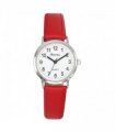 Ravel Ladies Basic White Dial Red Leather Strap Watch R0129.27.2